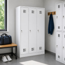 3-dverová šatníková skriňa s prepážkou, LOCKER M 3 BW, ilustračná foto