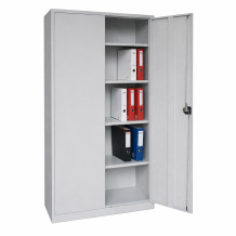 DOCUCAB H 1960/1000/500 GY | Großer Büroschrank mit 4 Fachböden