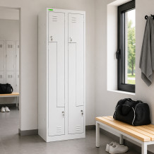 4-dverová šatníková skriňa so Z-kovými dverami, LOCKER H Z4 300, ilustračná foto
