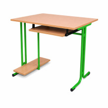 Computertisch für 1 Person – mit ausziehbarer Tastaturablage, SCHOOLBENCH RM 1PC