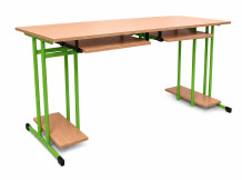 Zweisitzer-Computertisch mit Schubladen, SCHOOLBENCH RM PC 2