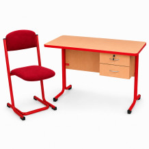 Lehrer-Set: Tisch + Stühle, SCHOOLDEPARTMENT + SEAT RM