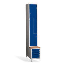  2 + 2-türiger Kleiderschrank mit eingebauter Sitzbank und Schuhschränken, COMFORT H Z2 300