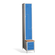  2 + 2-türiger Kleiderschrank mit eingebauter Sitzbank und Schuhschränken, COMFORT H Z2 300
