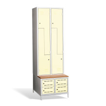 4 + 4-türiger Kleiderschrank mit eingebauter Sitzbank und Schuhschränken, COMFORT H Z4 400