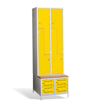  4 + 4-türiger Kleiderschrank mit eingebauter Sitzbank und Schuhschränken, COMFORT H Z4 300