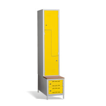 2 + 2-türiger Kleiderschrank mit eingebauter Sitzbank und Schuhschränken, COMFORT H Z2 400