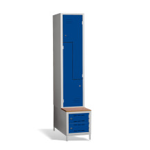 2 + 2-türiger Kleiderschrank mit eingebauter Sitzbank und Schuhschränken, COMFORT H Z2 400