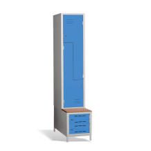 2 + 2-türiger Kleiderschrank mit eingebauter Sitzbank und Schuhschränken, COMFORT H Z2 400