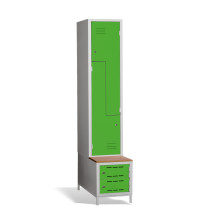 2 + 2-türiger Kleiderschrank mit eingebauter Sitzbank und Schuhschränken, COMFORT H Z2 400
