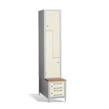 2 + 2-türiger Kleiderschrank mit eingebauter Sitzbank und Schuhschränken, COMFORT H Z2 400
