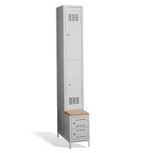 2 + 2-türiger Kleiderschrank mit eingebauter Sitzbank und Schuhschränken, COMFORT H 1/2 