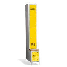 2 + 2-türiger Kleiderschrank mit eingebauter Sitzbank und Schuhschränken, COMFORT H 1/2 