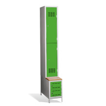 2 + 2-türiger Kleiderschrank mit eingebauter Sitzbank und Schuhschränken, COMFORT H 1/2 