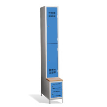 2 + 2-türiger Kleiderschrank mit eingebauter Sitzbank und Schuhschränken, COMFORT H 1/2 