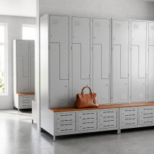 6 + 6-türiger Kleiderschrank mit eingebauter Sitzbank und Schuhschränken, COMFORT H Z6 400, Abbildung