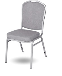 HALLSEAT MX SMOOTH SR/LIGHT GY | Stuhl mit Metallgestell und grauer Bezug