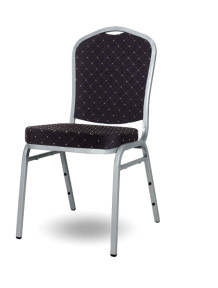 HALLSEAT MX SMOOTH SR/BK | Stuhl mit Metallgestell und schwarger Bezug