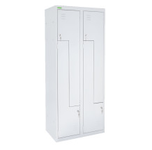 LOCKER H Z4 400 1850/800/500 GY | 4-türiger Kleiderschrank mit Z-förmigen Türen