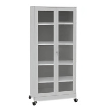 HOSPICAB CH LONG SSH 9003 | Krankenhaus-Medizinschrank mit 4 Metallböden und Rollen