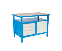 LWB GE 1200 D3C | Werkbank mit 3 Schubladen und Schrank