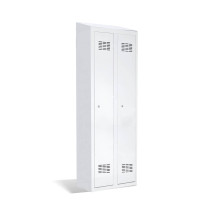 LOCKER H 2 BWM TOP SHELF - 2-türiger Kleiderschrank mit Trennwand und eingebautem Schrägdach