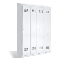 LOCKER H 4 BWM TOP SHELF - 4-türiger Kleiderschrank mit Trennwand und eingebautem Schrägdach