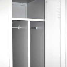 LOCKER CH 2 BWF - 2-türiger Kleiderschrank mit Trennwand