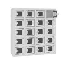 VBOX M 4/20 ELECTRO PELXI - Handyladeschrank mit 20 Plexiglasfächern