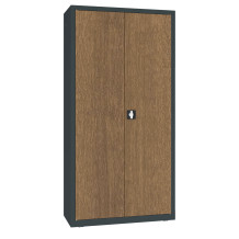 DOCUCAB WOOD M 1990/1000/435 7016/WALNUSS | Büroschrank mit Holzfurnier an der Tür