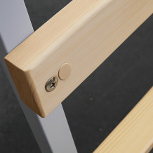 BRIDGE IM 2000 AH | Garderobenbank mit Rückenlehne und Kleiderbügeln, 2000 mm lang