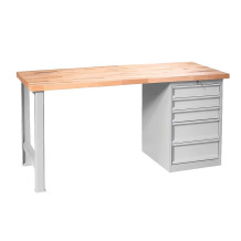 MODULBENCH GE 1500 CD5 | Werkbank mit 5 Schubladen, 1500 mm