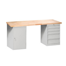 MODULBENCH GE 2000 CC1CD5 | Werkbank mit Schrank und 5 Schubladen, 2000 mm