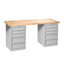 MODULBENCH GE 2000 CD5CD5 | Werkbank mit 5 Schubladen beidseitig, 2000 mm