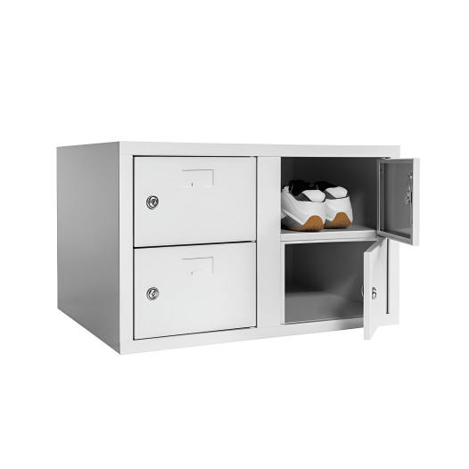 SHOEBOX H 2/4 400 | 2+2-Türiger Schuhschrank mit 400 mm Breite