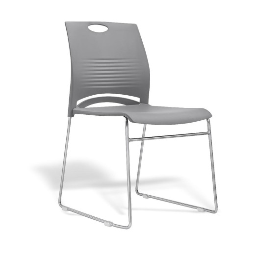 Ergonomischer Esszimmerstuhl, grau, EATSEAT CH GY