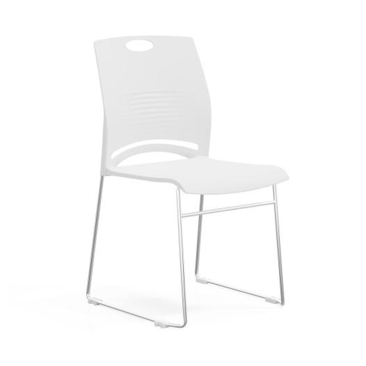 Ergonomischer Esszimmerstuhl, weiß, EATSEAT CH WE