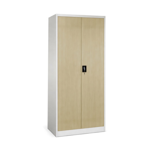 Büroschrank in heller Holzoptik, DOCUCAB CH 1900/900/400 7035/LW