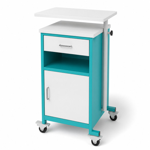 Nachttisch auf Rollen, BEDSIDE CAB M WE/GE