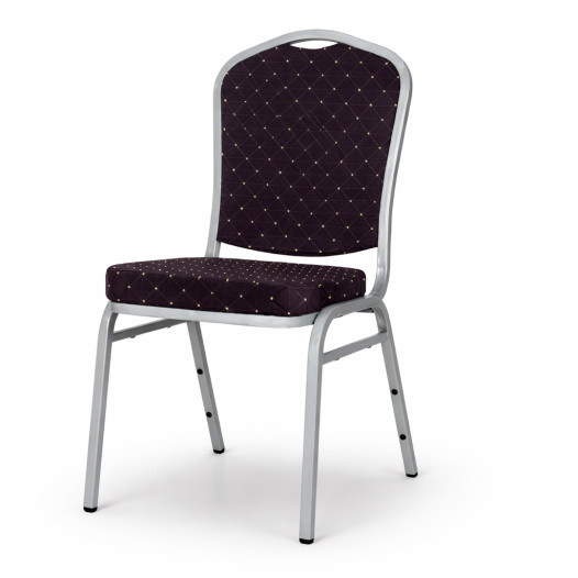 HALLSEAT MX SMOOTH SR/BK | Stuhl mit Metallgestell und schwarger Bezug