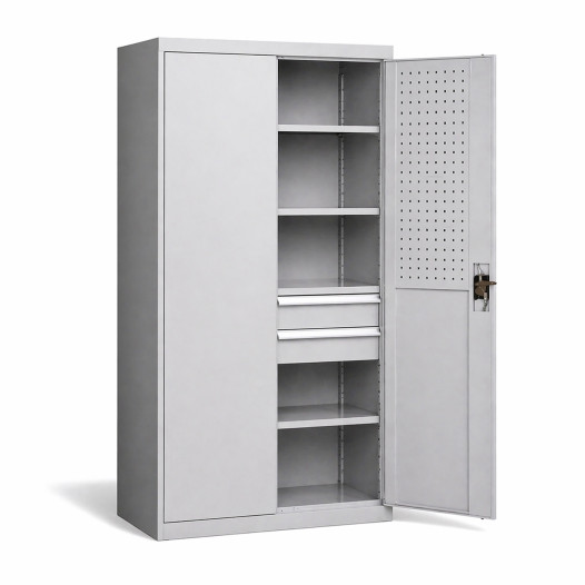 Schwerlast-Werkzeugschrank, 2 Schubladen, DEEPCAB CH 1950/1044/625 2D,