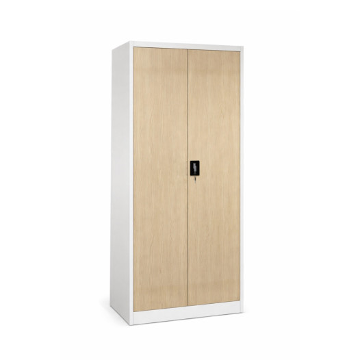 Büroschrank in heller Holzoptik, DOCUCAB EG 1950/900/400 9003/LW