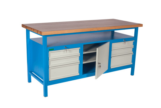 LWB GE 1700 DCD | Werkbank mit Schrank und 6 Schubladen