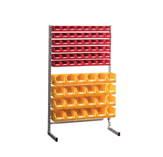 SORTISTAND FIX MB 72 | Fester Ständer mit 24+48 Kunststoffboxen