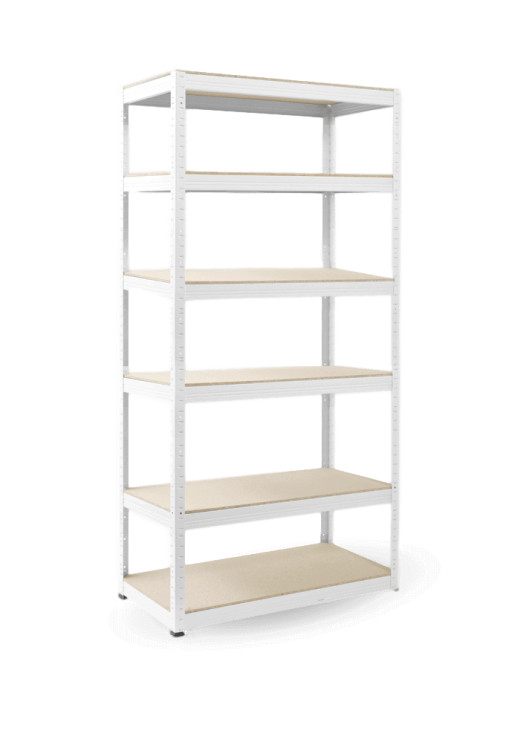 ELEPHANT 2200/800/500 6 ZN | Stahlregal mit Spanplatte, 6 Regale