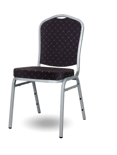 HALLSEAT MX SMOOTH SR/BK | Stuhl mit Metallgestell und schwarger Bezug