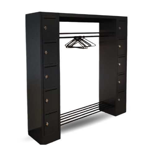 WARDROBE OPEN 1430 LH 7016 | Offenes Schranksystem mit 10 Fächern mit Loch für Briefe