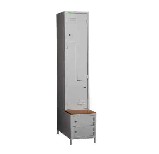 COMFORT H Z2 400 | 2 + 2-türiger Kleiderschrank mit eingebauter Sitzbank und Schuhschränken