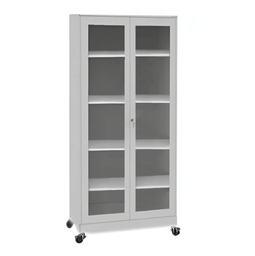 HOSPICAB CH LONG SSH 9003 | Krankenhaus-Medizinschrank mit 4 Metallböden und Rollen