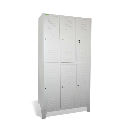 LOCKER CH 3/6 F - 6-türiger Kleiderschrank mit kurzen Türen
